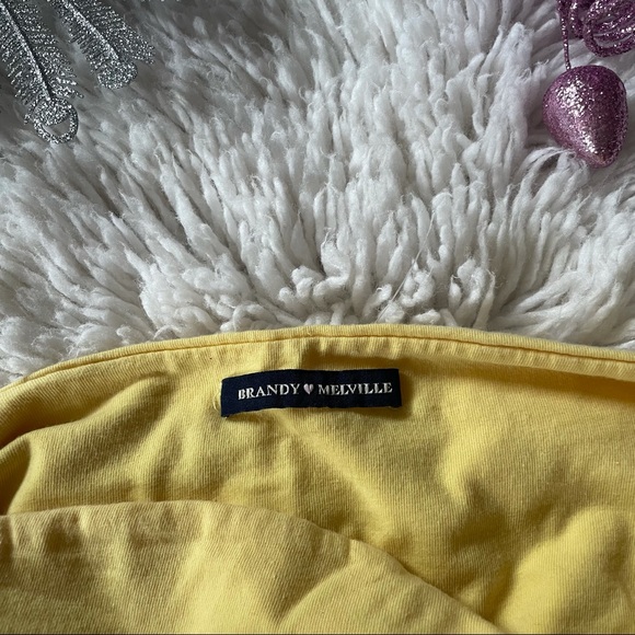 brandy melville | yellow ‘honey’ tube top - Picture 5 of 6